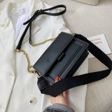 Xajzpa - Contrast color Leather Crossbody Bags For Women Travel Handbag Fashion Simple Shoulder Messenger Bag Ladies Cross Body Bag