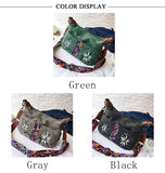 Xajzpa - High Quality Abrasive Fabric Women Bag Fashion Embroidery Handbag Female Crossbody Bags Designer Multifunction Shoulder Bag Tote