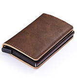 Xajzpa - Minimalist Anti Rfid Blocking Wallet Men&#39;s Money Clip Slim Mini Wallet