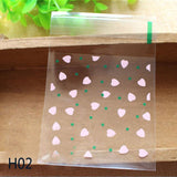 Xajzpa - Wedding Welcome Bags 50Pcs/lot Cute Heart Theme Candy Cookie Bags Wedding Birthday Party Candy Buscuit Packaging Bag Christmas Plastic Gift Bags