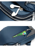 Xajzpa - Men's Messenger bag shoulder Oxford cloth Chest Bags Crossbody Casual messenger bags Man USB charging Multifunction Handbag