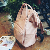 Xajzpa - Fashion Women Leather Backpack Youth Korean Style Shoulder Bag Laptop Schoolbags For Teenager Girls Boys Mochila Rugzak Mochilas