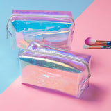 Xajzpa - Miyahouse Laser Cosmetic Bag Women Makeup Case PVC Transparent Beauty Organizer Pouch Female Jelly Bag Lady Make up Pouch