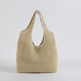 Xajzpa - Fashion Straw Women Shoulder Bags Paper Woven Female Handbags Large Capacity Summer Beach Straw Bags Casual Tote Purses
