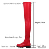 Xajzpa - woman booties women over the knee thigh high boots vintage PU leather shoe chaussures femme zapatos mujer sapato NH361