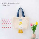 Xajzpa - Kawaii Shoulder Bag Women Cartoon Duck Large Capacity Canvas Bags Japanese Style All-match Student Book Storage Messenger Bags