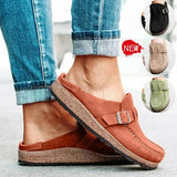 Xajzpa - Women Casual Comfy Leather Slip On Sandals