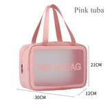 Xajzpa - Travel Storage Toiletry Organize Women Waterproof PVC Cosmetic Portable Bag Transparent  Zipper Make Up Case Female Wash Kit