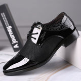 Xajzpa - Big Size Men Dress Shoes Quality Men Formal Shoes Lace-Up Men Business Oxford Shoes Brand Men Wedding Pointy Shoes 38-48