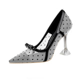 Xajzpa - Sexy Little Heels Net Cat with Women's Single Shoe Bow Sexy Web Celebrity Women's Shoes High Heels  Heels for Women