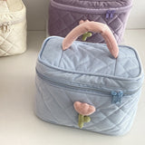 Xajzpa - Women's Tulip Flowers Pouch Ins Large Capacity Travel Cosmetic Bag Corduroy Zipper Toiletry Bags Portable Storage Box
