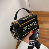 Xajzpa - Retro Radio Box Style Pu Leather Ladies Handbag Shoulder Bag Chain Purse Women's Crossbody Messenger Bag Flap