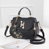 Xajzpa - Fashion Embroidery Female Bag New Handbags Small Bag Sweet Lady Shoulder Bag High Quality PU Leather Messenger Bag