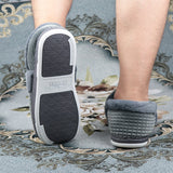 Xajzpa - Winter Slippers for Men Plus Size 47 Suede Gingham Fluffy House Slippers Memory Foam Male Home Slippers Soft Antiskid Hot Sale