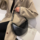 Xajzpa - Luxury Handbags for Women PU Leather Banana Crossbody Bags for Women 2023 Fashion Brand Designer Shoulder Bag Women Phone Purses