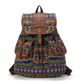 Xajzpa - Women Printing Backpack Canvas School Bags For Teenagers Large Shoulder Bag Weekend Travel Rucksack High Quality