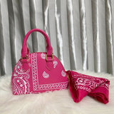 Xajzpa - New Fashion Bandana Crossbody Small Handbags for Women Ladies Cashew Flower Bucket Hats and  Purse Set
