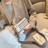 Xajzpa - Retro Radio Box Style Pu Leather Ladies Handbag Shoulder Bag Chain Purse Women's Crossbody Messenger Bag Flap