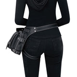 Xajzpa - Steam Punk Waist Leg Hip Belt Banana Bag Outdoor Shoulder Bag Mobile Phone Waist Bag Fanny Packs Pack For Women Purse Cyberpunk