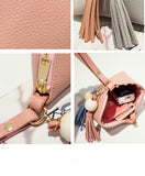 Xajzpa - leather handbag Mini Triangle Women Clutch Purse Hand Bag Lady Clutches Casual Phone Package portefeuille femme