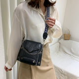 Xajzpa - New Women&#39;s Handbag PU Leather Quality Messenger Crossbody Bag Retro Heart-Shaped Lock Women&#39;s Bag Shoulder Bag