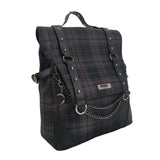 Xajzpa - Plaid Gothic Punk Rock  Backpack Women Techwear Goth Gothic Sac A Dos Mochilas School Bags For Teenage Girls Bagpack