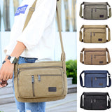 Xajzpa - Outdoor Leisure Retro Business Bag High Capacity Canvas Bag Simple Version Shoulder bag Diagonal Package bag For Men Men's Big