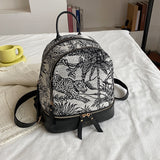 Xajzpa - Designer Small Women Backpack Soft Flower Pattern Mini Female Shoulder Bags School Backpacks Bag for Teenage Girls Purses