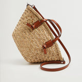 Xajzpa - Casual Wicker Woven Basket Bags Rattan Women Handbags Summer Beach Straw Large Capacity Tote Big Shoulder Crossbody Bag