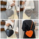 Xajzpa - Brand Heart Tote Bag For Women Stone Pattern PU Leather Crossbody Bags Female Small Shoulder Bags Cute Purse Handbags