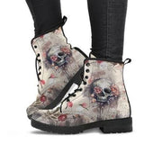 Xajzpa - Digital Print Autumn Lady High Top Skull Pattern  Boot British PU Women's Fashion Work Boots