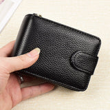 Xajzpa - Men Wallets Man's Card Genuine Leather Clutch Wallets Purses Driver's License Cover Zipper Organ Women's Wallet Card Wallet
