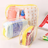 Xajzpa - 3PCS PVC Travel Transparent Cases Clothes Toiletries Storage Bag Box Luggage Towel Suitcase Pouch Zip Bra Cosmetics  Organizer