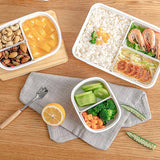 Xajzpa - Portable 3 Compartments Bento Boxes Microwave Food Storage Container Lunchbox Storage Container Children School Bento Box