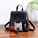 Xajzpa - Woman fashion backpack female PU leather plaid backpack small shoulder bag for women casual travel back pack girl backbag gift