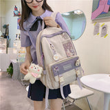 Xajzpa - Casual for Girl Student Backpack Large Capacity Travel Female Fashion School Bags High Quality Cute for Teenager Backpack