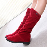 Xajzpa - Snow Boots Women Winter Shoes Casual Woman High Boots Black Red Soft Comfortable Female Footwear Black Boots