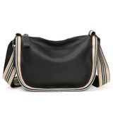 Xajzpa - Genuine Leather Tote bag Quality Cowhide Women Handbags Fashion Women's Shoulder Bags Designer Wide Shoulder Strap Messenger Bag