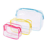 Xajzpa - 3PCS PVC Travel Transparent Cases Clothes Toiletries Storage Bag Box Luggage Towel Suitcase Pouch Zip Bra Cosmetics  Organizer