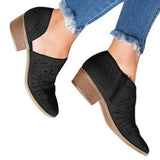 Xajzpa - Laser Cutout Ankle Booties