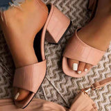 Xajzpa - Croc Embossed Women Sandals