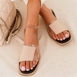 Xajzpa - Summer Women's Flat Sandals Ladies Casual Patchwork Open-toe Flat Ladies Mixed Color Outdoor Beach Flat Female Footwear