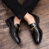 Xajzpa - Men tassel loafers Mens loafers leather Man shoes leather tassel Mocassin homme Calzado hombre Zapatos de hombre Men shoes