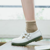 Xajzpa - New literary Retro Women's Shoes Thick Bottom Mori Girl Japanese Mary Jane Single Shoes College Style