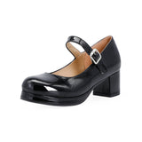 Xajzpa - Light candy patent leather chunky heels