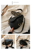 Xajzpa - New Women's Bag Leisure Saddle Bag Pu Solid Color Diagonal Bag Fashion Easy Matching Lady Handbags