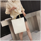 Xajzpa - Women&#39;s Bag New Vertical Korean Fashion Solid Color Casual Shoulder Bag Large Capacity Portable Tote Bag
