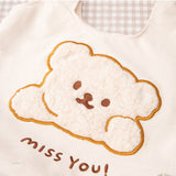 Xajzpa - Canvas Cartoon Tote Bags Women Large Capacity Plush Embroidery Bear Student Book Storage Bags Casual Cute Shopping Bags Female