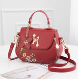 Xajzpa - Fashion Embroidery Female Bag New Handbags Small Bag Sweet Lady Shoulder Bag High Quality PU Leather Messenger Bag