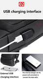 Men's Multifunction Anti-theft USB Shoulder Bag Man Crossbody Cross body Travel Sling Chest Bags Pack Messenger Pack For Male jsvery